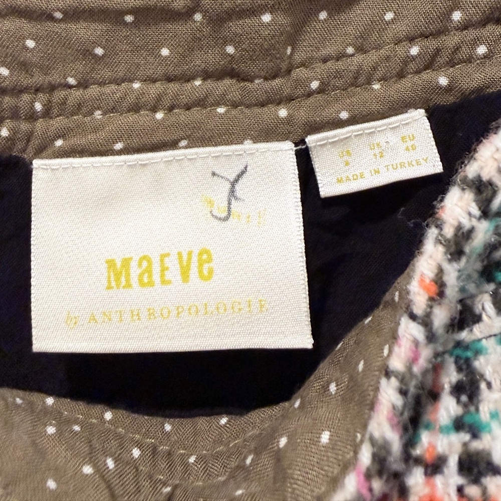 Maeve Anthropologie Tweed Plaid Mini Skirt 8 | Parisian Old Money Preppy Coastal - Picture 8 of 10